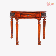Semi Circle Shaped Wooden Console Table