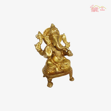 Brass Chowki Ganesha