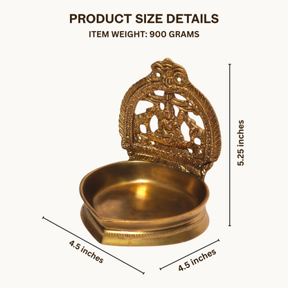 Thar Arts And Furniture - Brass Gaja Lakshmi Diya