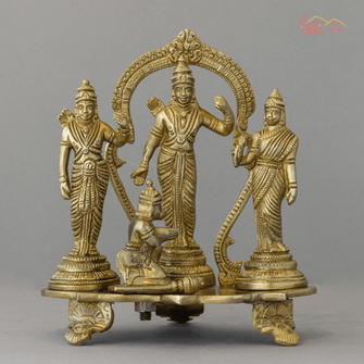 Brass Engraved Auspicious Ram Darbar