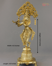 Brass Krishna With Flute