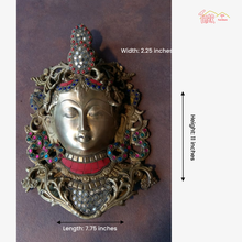 Brass Tara Devi Mask Wall Hanging