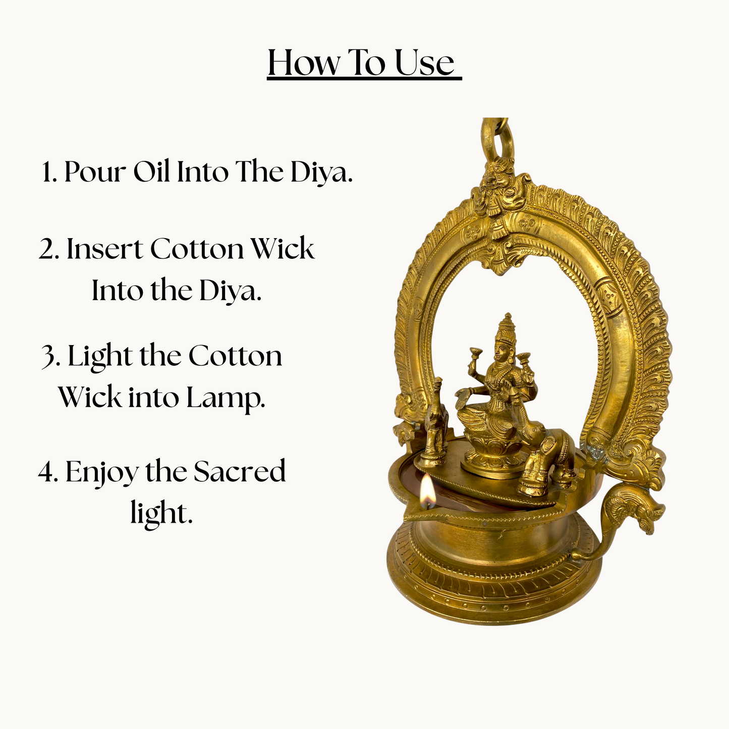 Thar Arts And Furniture - Bronze Gajalakshmi lamp