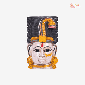 Wooden Lakshmi/Parvati Mask - Multi Color