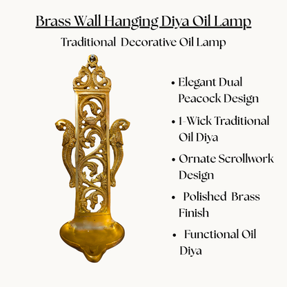 Thar Arts And Furniture - Brass Wall Jalli Deepam