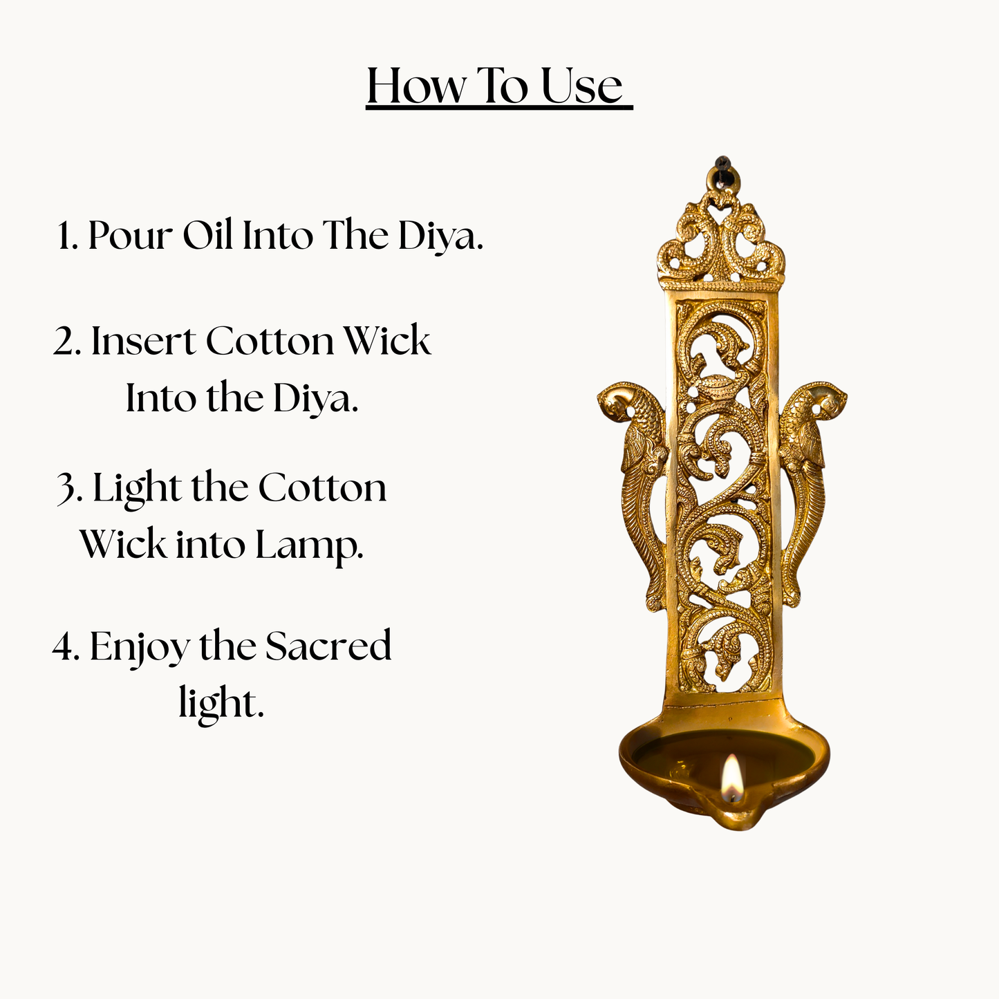 Thar Arts And Furniture - Brass Wall Jalli Deepam