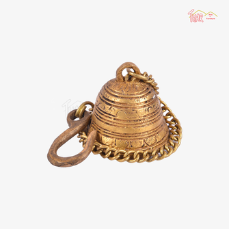 Brass Decorative Wall Hanging Bell With Chain & Hook