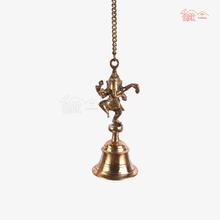 Brass Temple Bell With Ganesha On Chain