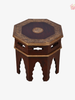 Wooden Side Table & Stool Mango Wood