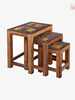 Wooden Nest Of Tables Mango Wood