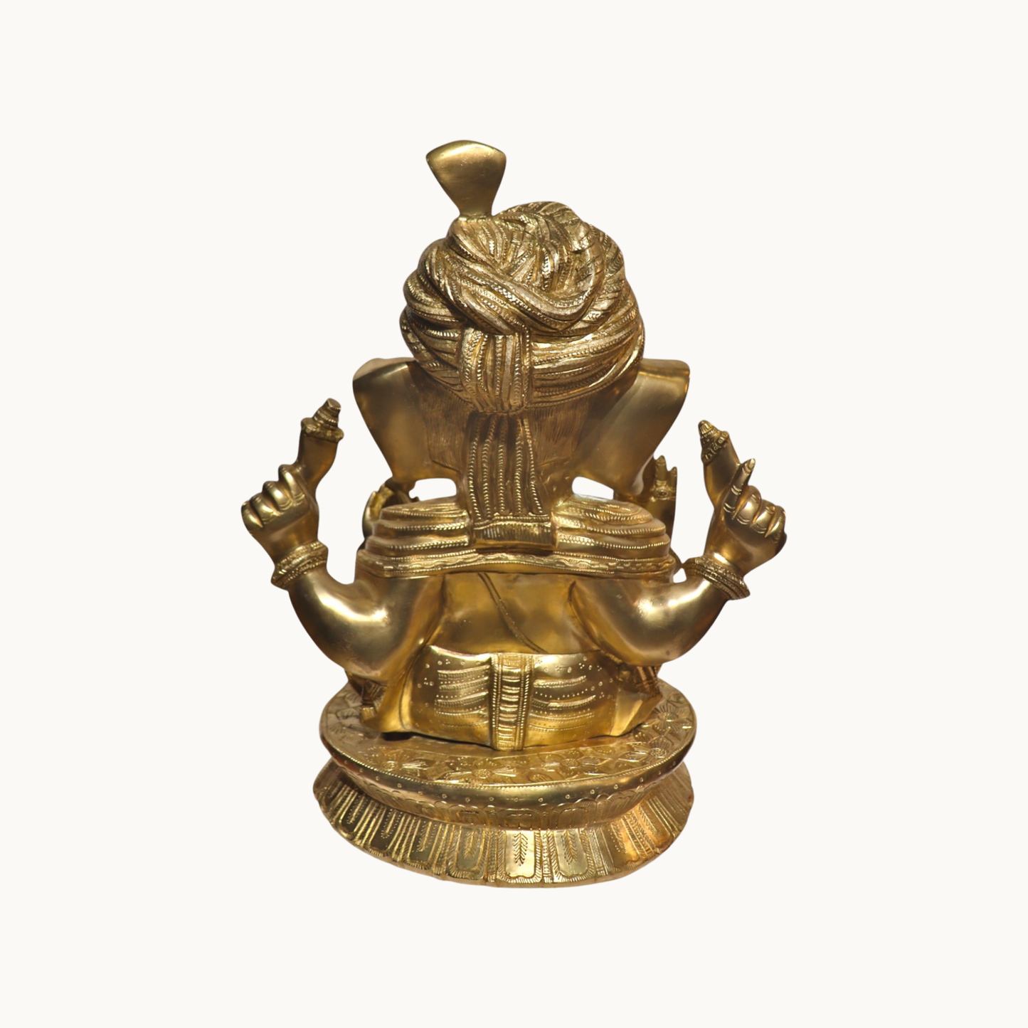 Brass Pagadi Ganesha Statue – Turban Ganesh Idol for Pooja & Decor