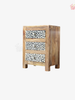 Wooden  Bedside Tables Mango Wood - Multi Color