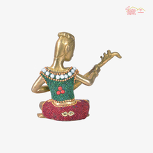 Brass Musician With Multicolour Stone