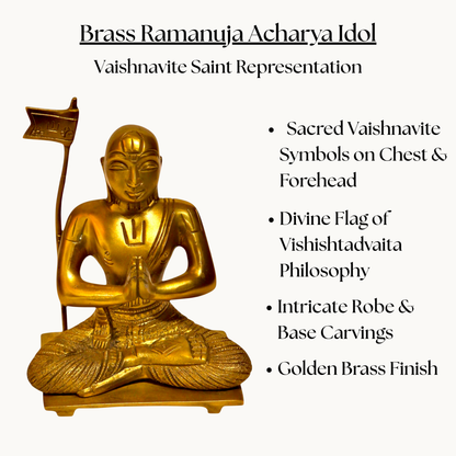 Thar Arts And Furniture - Ramanuja Brass Idol