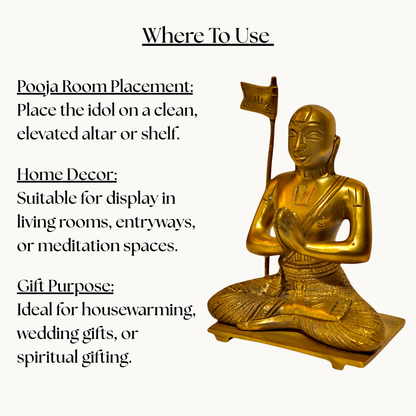 Thar Arts And Furniture - Ramanuja Brass Idol