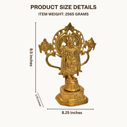 Thar Arts And Furniture - Brass Lord Venkateshwara Statue