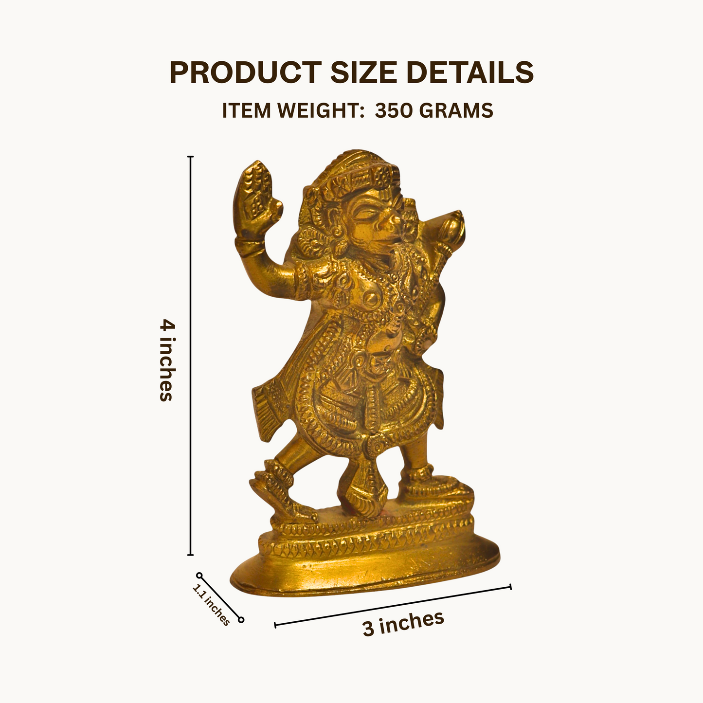 Thar Arts And Furniture - Brass Veer Hanuman Statues