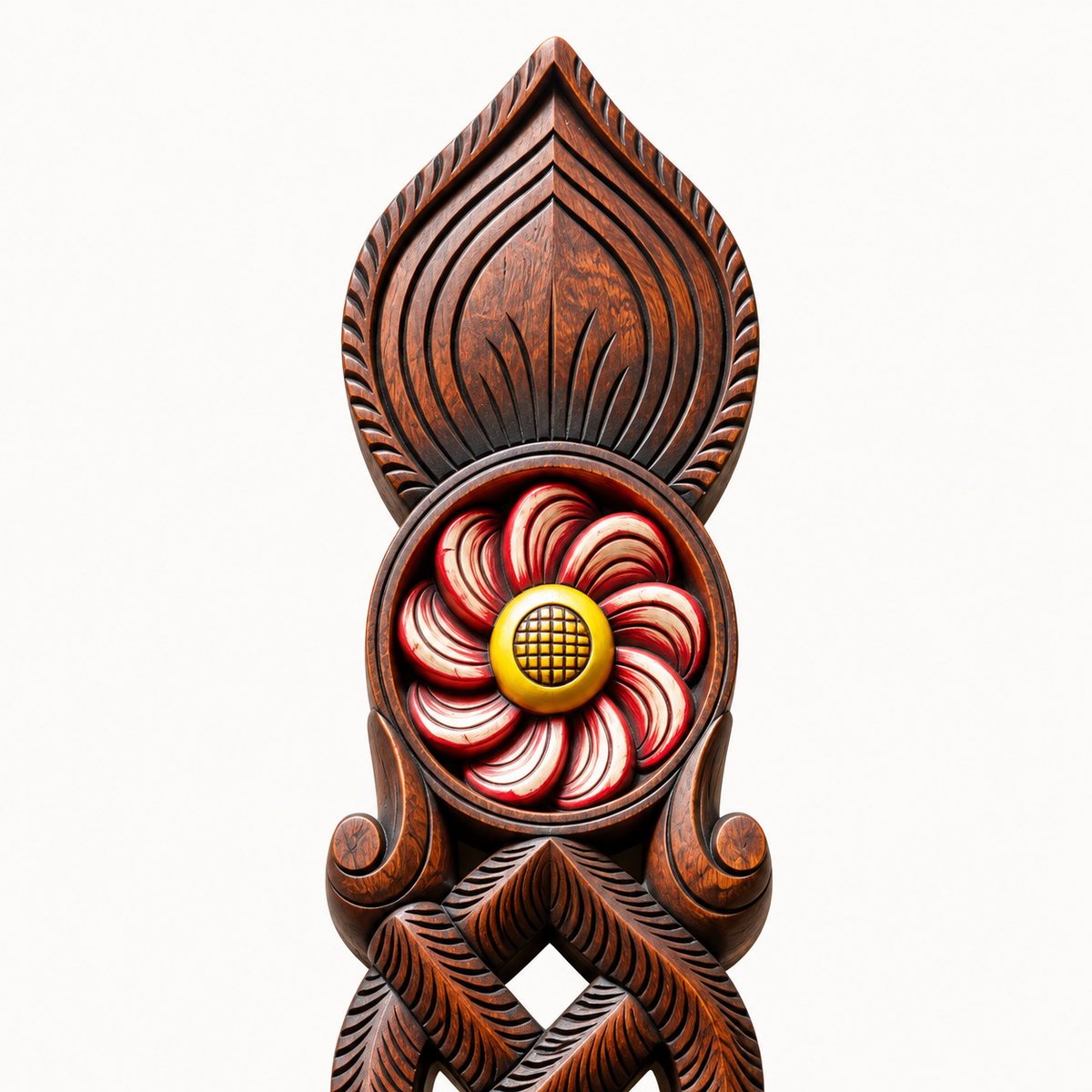 Handcrafted Wooden Aapakoodu Ladle Stand | Traditional Wall-Mounted Kitchen Decor