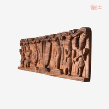 Wooden Chakra, Tilak & Conch with Garuda and Hanuman Panel