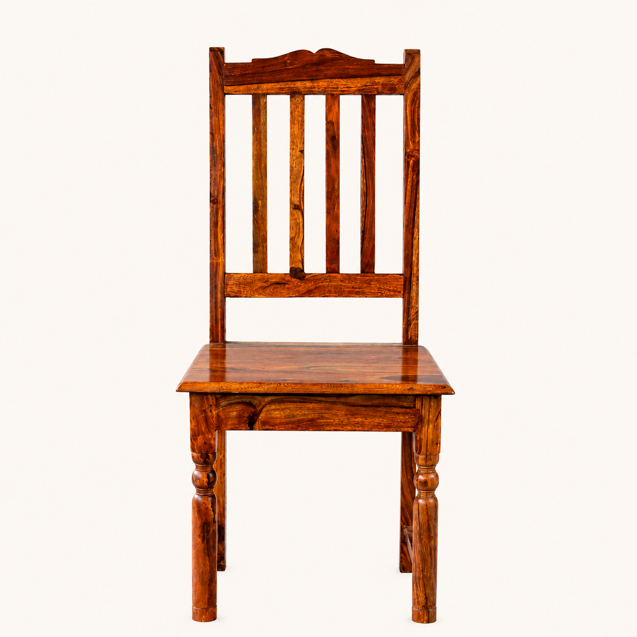 Solid Sheesham Wood Dining Table Set – 4 Seater | Classic Turned-Leg Design
