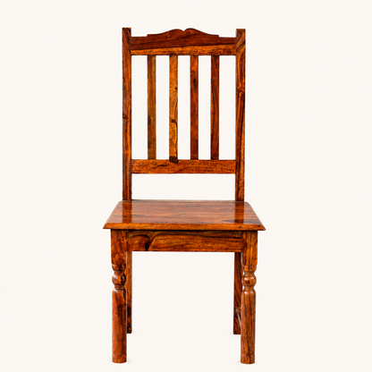 Solid Sheesham Wood Dining Table Set – 4 Seater | Classic Turned-Leg Design