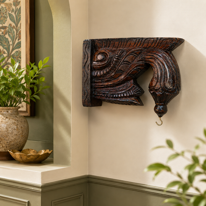 7″ Wooden Wall Bracket – Handcrafted Decorative Shelf