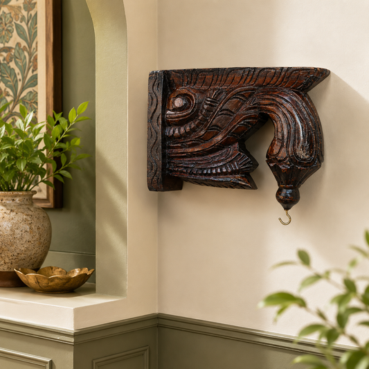 7″ Wooden Wall Bracket – Handcrafted Decorative Shelf