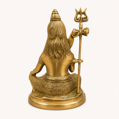 Brass Lord Shiva Idol for Home Temple | Handcrafted Mahadev Statue | Thar Arts & Furniture