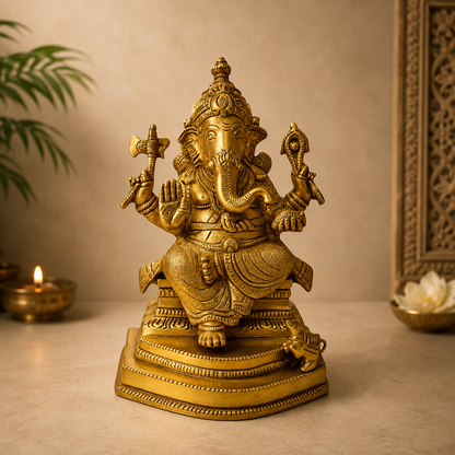 Brass Ganesha Statue – Lord Ganesha Idol