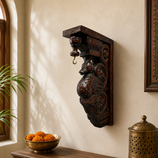 12 Inch Wooden Swan Wall Bracket – Hand-Carved Decorative Wall Support