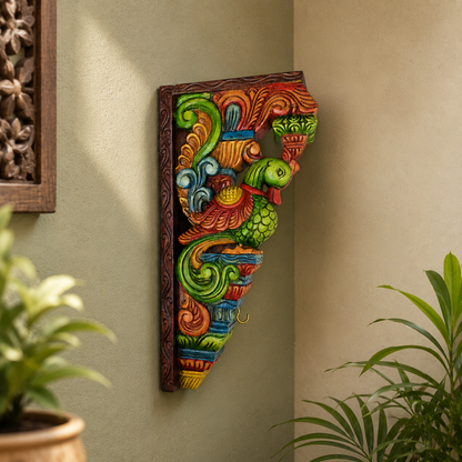 18″ Painted Wooden Bracket – Handcrafted Wall Bracket Shelf