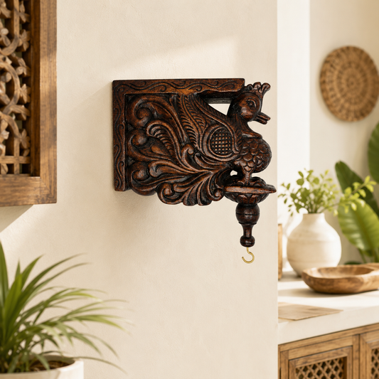 9″ Wooden Corner Bracket – Handcrafted Decorative Shelf