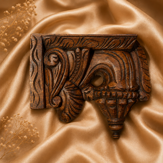 Wooden Wall Bracket Shelf – Handcrafted Decorative Display