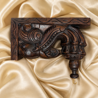9″ Wooden Bracket – Hand-Carved Solid Wood Decorative Bracket