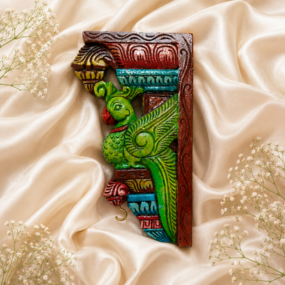 12″ Painted Wooden Bracket – Hand-Painted Decorative Wall Shelf
