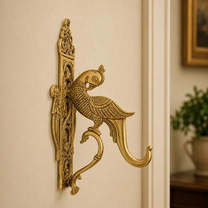 Brass Wall Hanging Parrot Bracket – Decorative Wall Hook