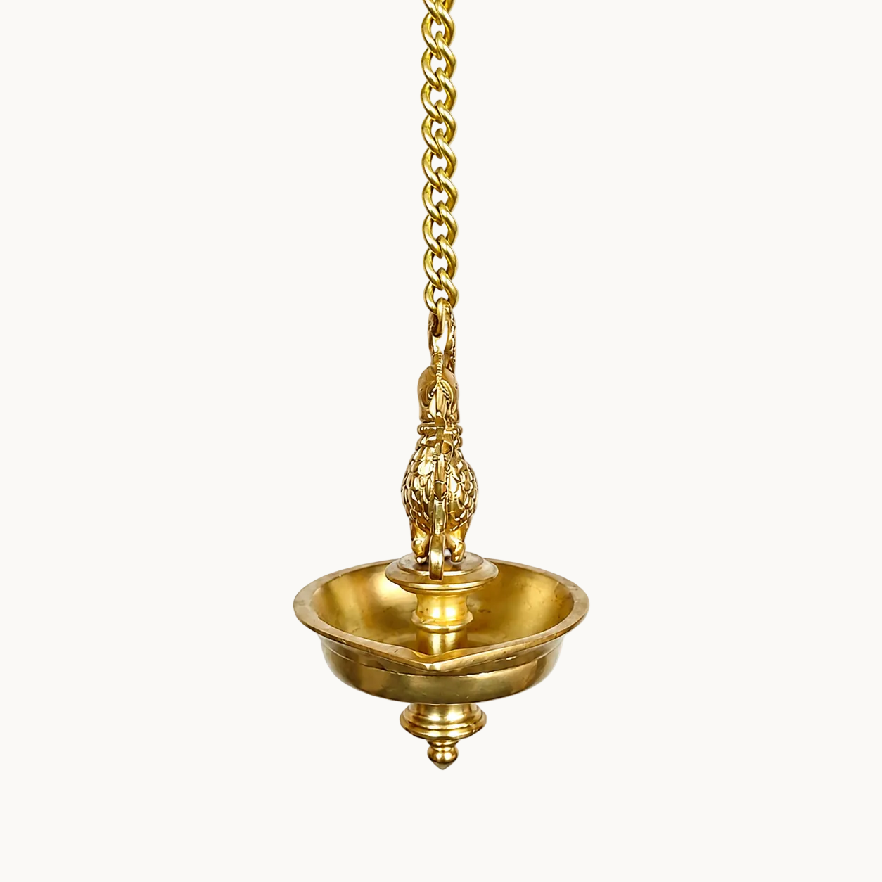 Brass Bird Hanging Deepam – Decorative Hanging Diya