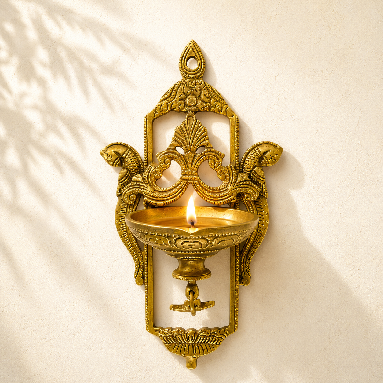Wall Hanging Parrot Deepam – Brass Parrot Wall Decor Deepam