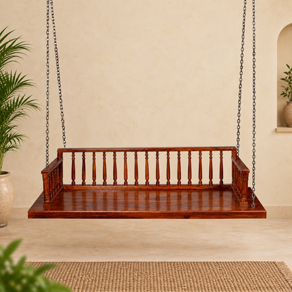 Solid Sheesham Wood Spindle-Back Swing