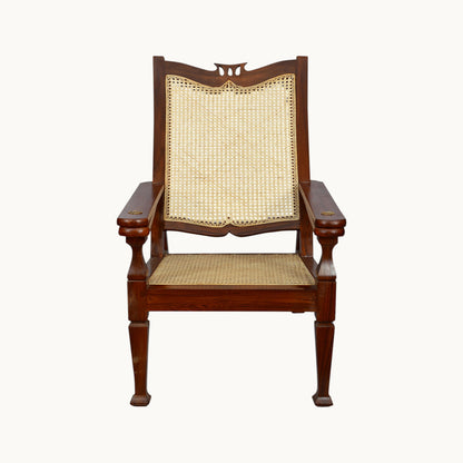 Thar Arts And Furniture - Teak wood Portuguese Planter Chair with cane finish ( Rattan )