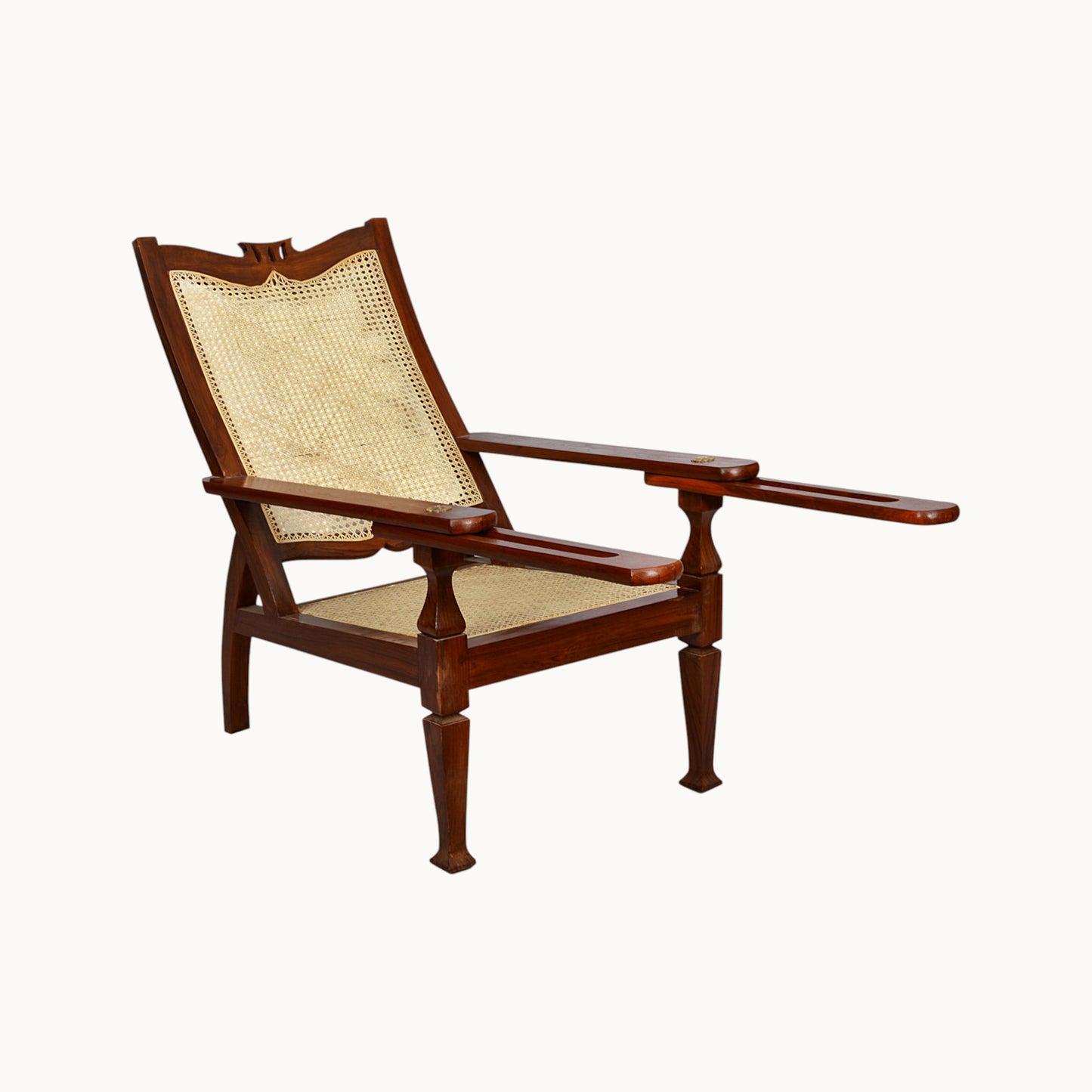 Thar Arts And Furniture - Teak wood Portuguese Planter Chair with cane finish ( Rattan )