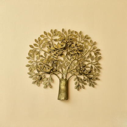Handcrafted Brass Kalpavriksha Tree of Life Wall Hanging – Symbol of Abundance & Positive Energy | Thar Arts & Furniture