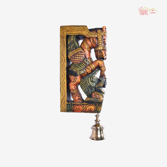 Wooden Horse Wall Bracket with Bell