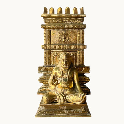 Brass Sri Raghavendra Swamy Statue | Premium Solid Brass Idol for Pooja & Home Temple