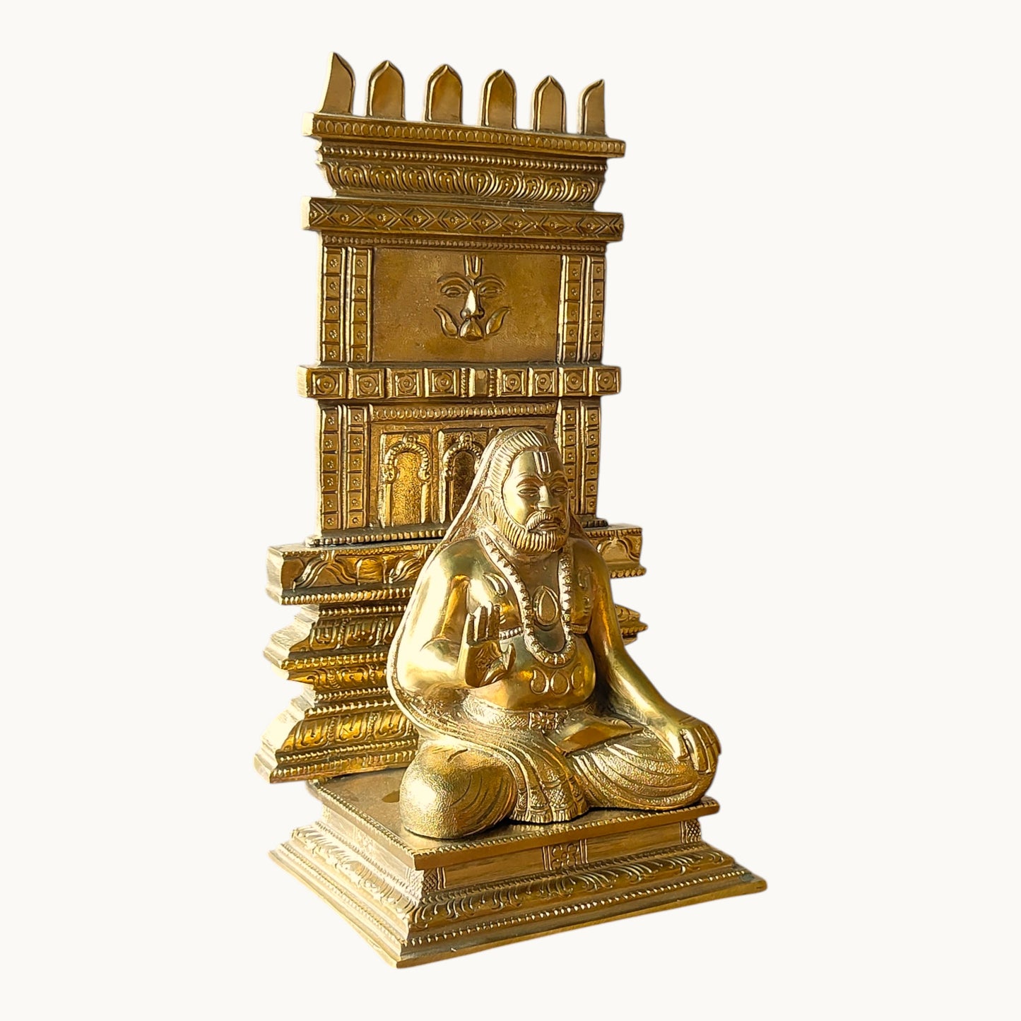 Brass Sri Raghavendra Swamy Statue | Premium Solid Brass Idol for Pooja & Home Temple