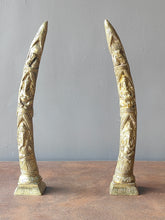 Thar Arts And Furniture - Brass Ganesha Design Elephant Tusk Set