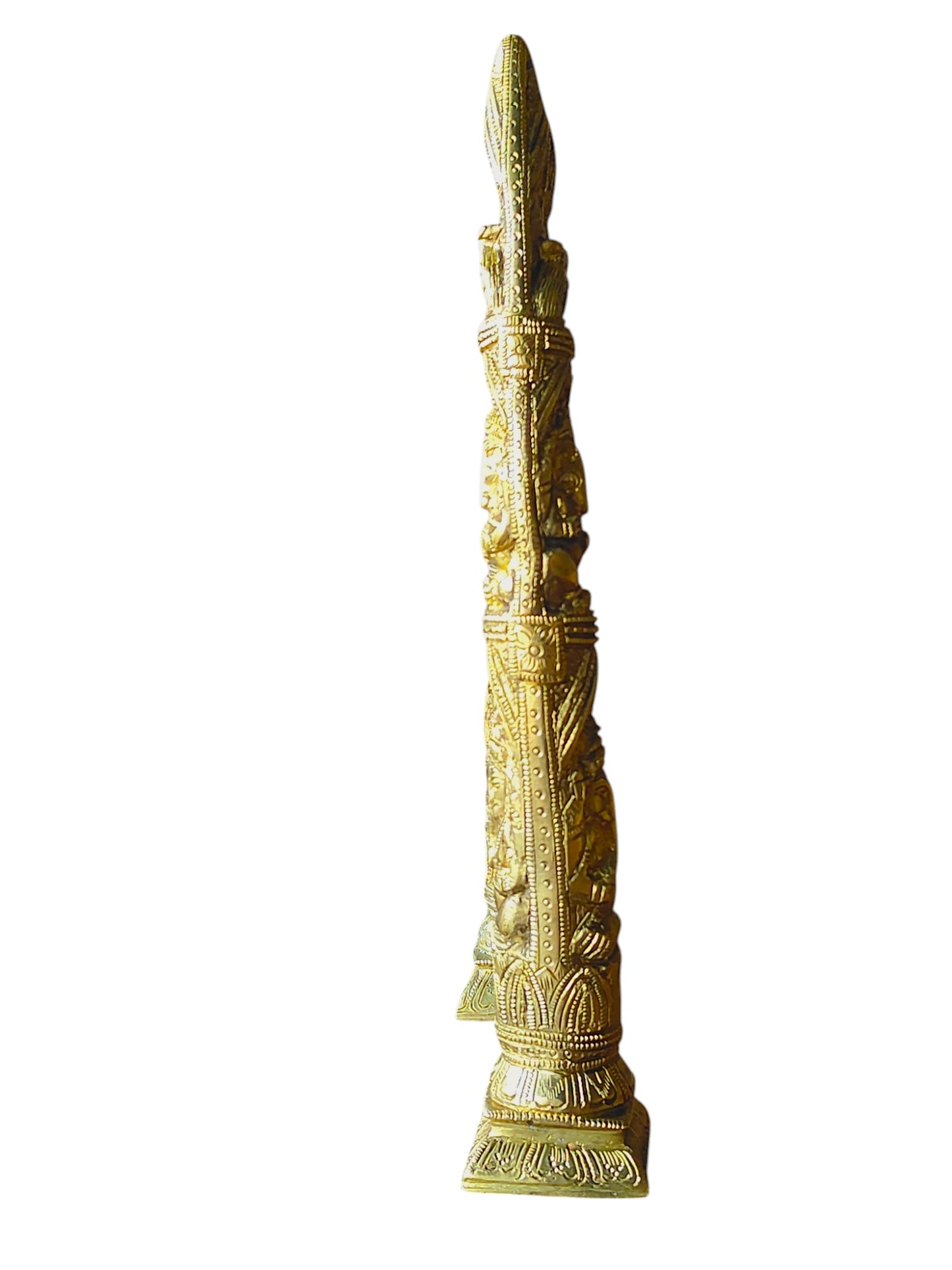 Thar Arts And Furniture - Brass Ganesha Design Elephant Tusk Set