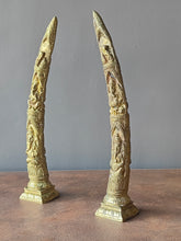 Thar Arts And Furniture - Brass Ganesha Design Elephant Tusk Set