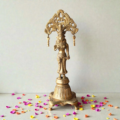 Brass Radha Statue - Elegant Radha Rani Idol | Thar Arts & Furniture