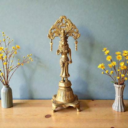 Brass Radha Statue - Elegant Radha Rani Idol | Thar Arts & Furniture